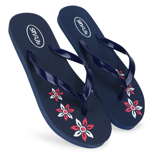 Cordmans BloomStep – Women’s Navy Blue Floral Flip-Flops