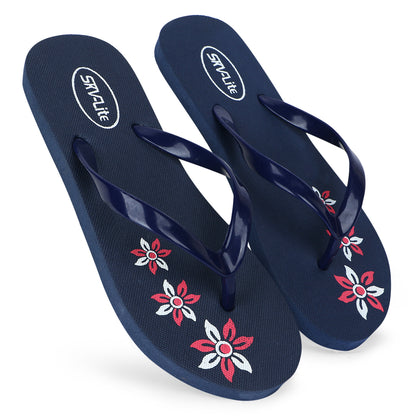 Cordmans BloomStep – Women’s Navy Blue Floral Flip-Flops