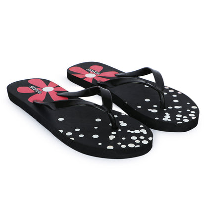 Cordmans BloomPop – Women’s Black Polka & Floral Flip-Flops