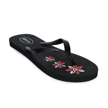 Cordmans BloomStep – Women’s Black Floral Flip-Flops
