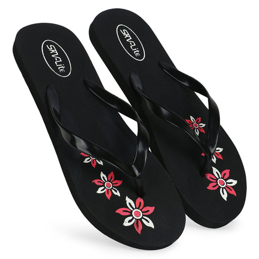 Cordmans BloomStep – Women’s Black Floral Flip-Flops