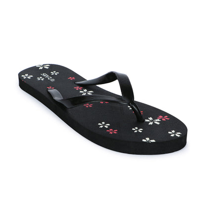 Stylish Women’s Floral Printed Flip-Flops