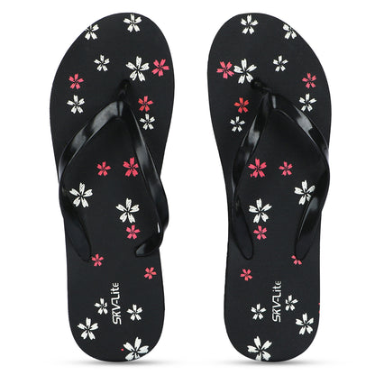 Stylish Women’s Floral Printed Flip-Flops