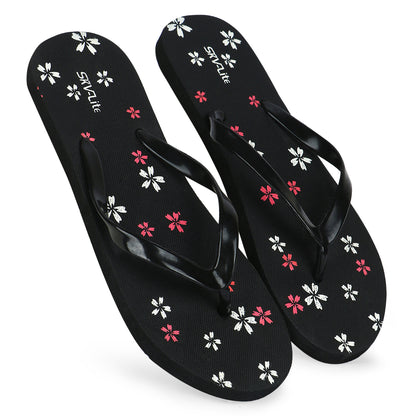 Stylish Women’s Floral Printed Flip-Flops