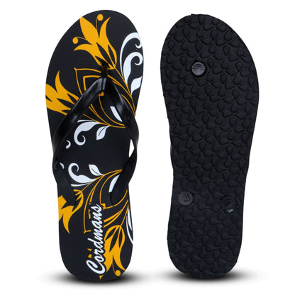 Cordmans BloomWave – Women’s Black Floral Print Flip-Flops