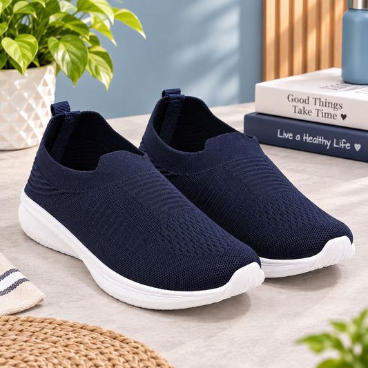 Women’s Navy Blue Slip-On Sneakers