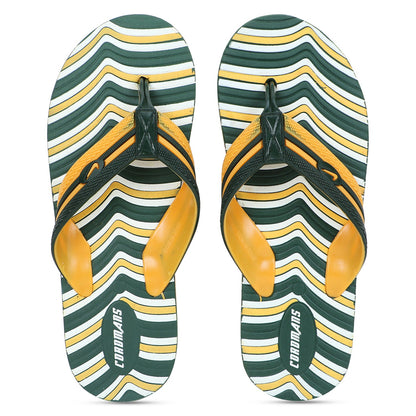 Cordmans WaveFlex – Men's Navy & Yellow Striped Flip-Flops